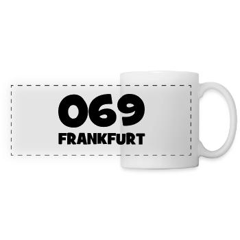 069 - Frankfurt - Vorwahl - Telefon - telefonieren - Panoramatasse - Weiß - Vorne