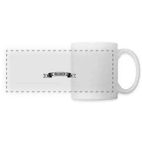 Maquette de Mug panoramique contrasté et blanc « Paysagiste Fier Bannière » à imprimer et personnaliser