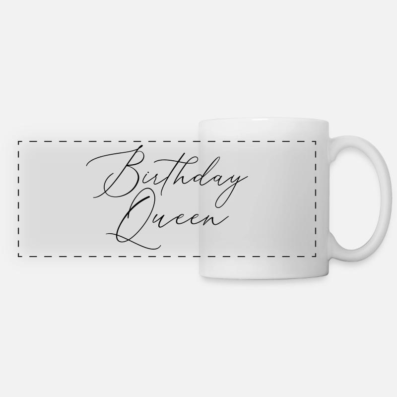 Birthday Queen - Panoramic Mug - white
