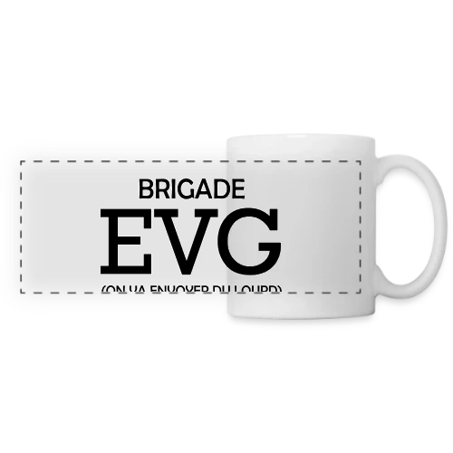 Brigade EVG On Va Envoyer Du Lourd - Mug panoramique contrasté et blanc