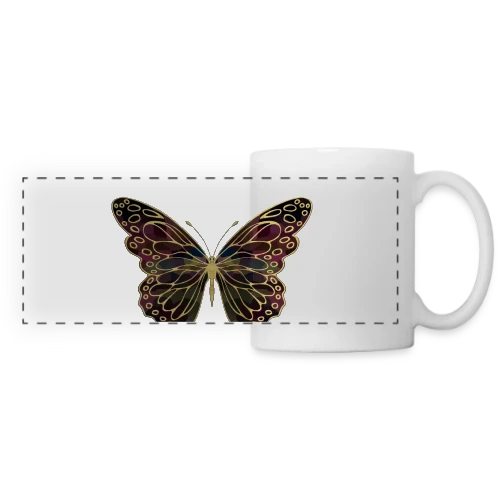 Papillon Aérien - Mug panoramique contrasté et blanc