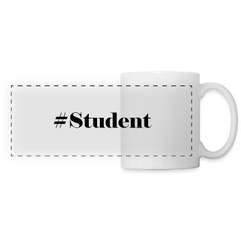 #Student logo - Mug panoramique contrasté et blanc - blanc - Devant
