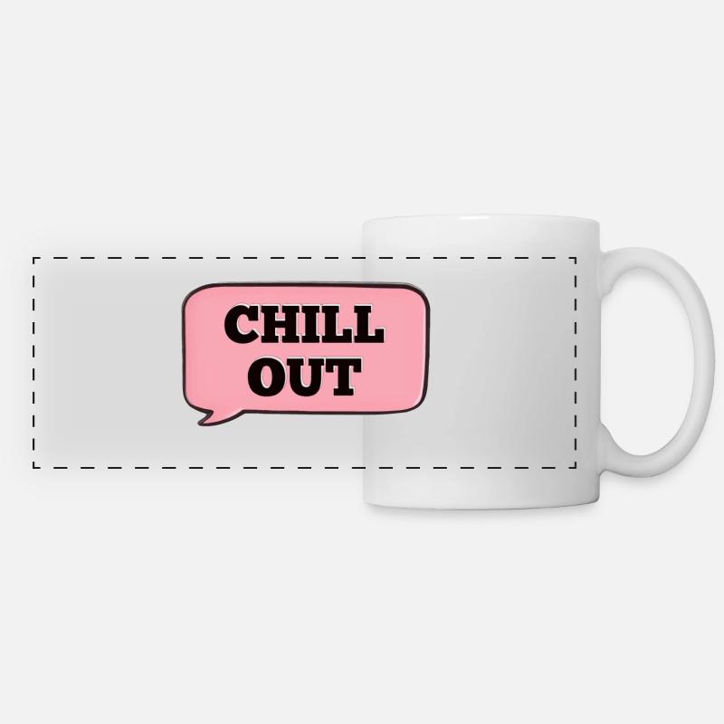 CHILL OUT NOTIFICATION ROSE - Mug panoramique contrasté et blanc - blanc
