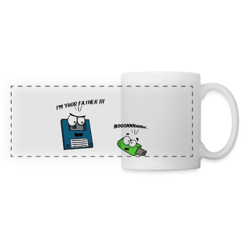 Je suis ton père - Humour Galactique Culte - Mug panoramique contrasté et blanc