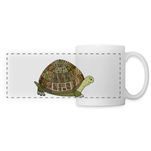 Tortue Mignonne - Mug panoramique contrasté et blanc
