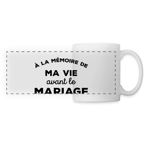 Adieu Vie de Célibataire - Mug panoramique contrasté et blanc