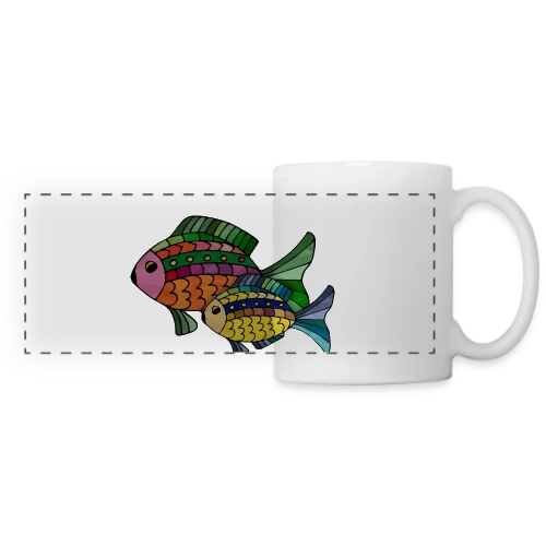 Passion Pêcheur - Mug panoramique contrasté et blanc
