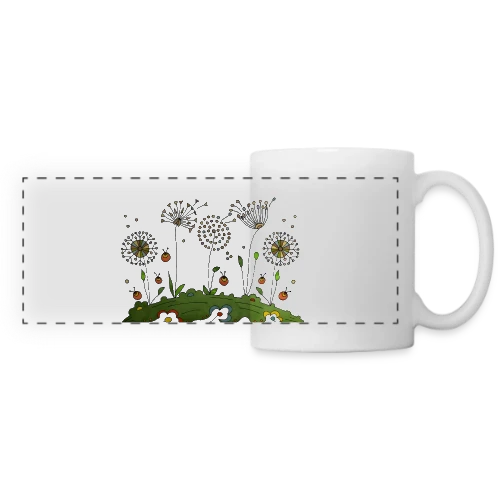 Éclat Floral - Mug panoramique contrasté et blanc