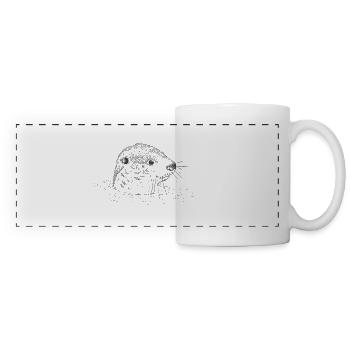 Otter in the water - Panoramic Mug - white - Front