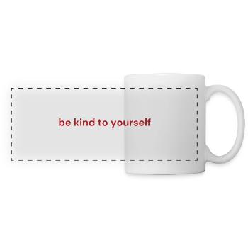 be kind to yourself - Panoramic Mug - white - Front