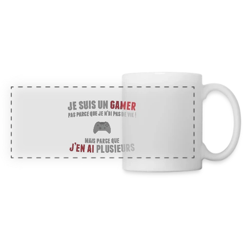 Gamer : Des Vies à Volonté - Mug panoramique contrasté et blanc