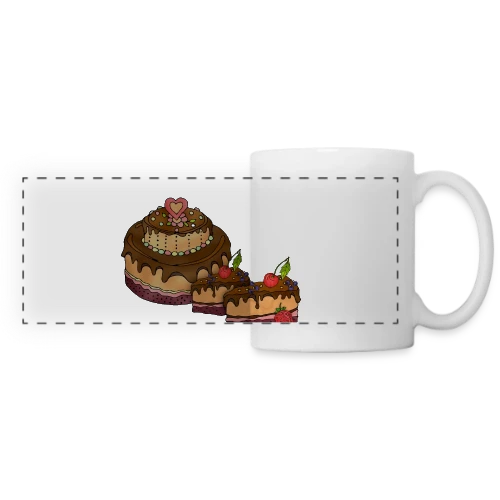 Gâteau Festif - Mug panoramique contrasté et blanc
