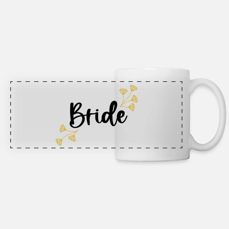 Bride I Braut Junggesellinnenabschied JGA - Panoramatasse - Weiß