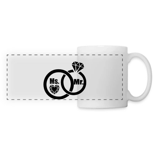 Célébration Mariage - Mug panoramique contrasté et blanc
