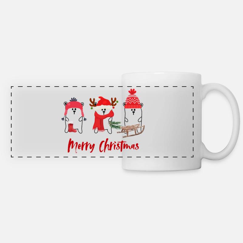 Merry Christmas - Panoramic Mug - white