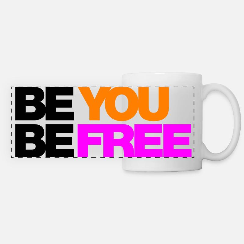 Typo Be You Be Free Diversity 3C - Panoramatasse - Weiß