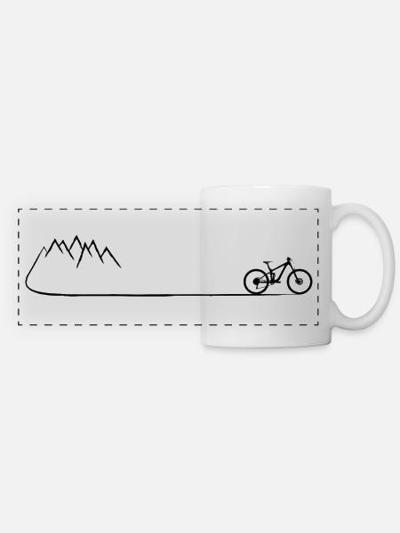 Mountainbiken MTB Mountainbike Geschenk Radsport - Panoramatasse - Weiß