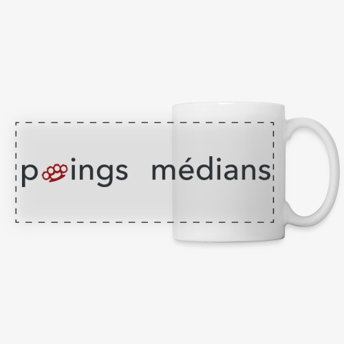 Poings médians - Mug panoramique contrasté et blanc