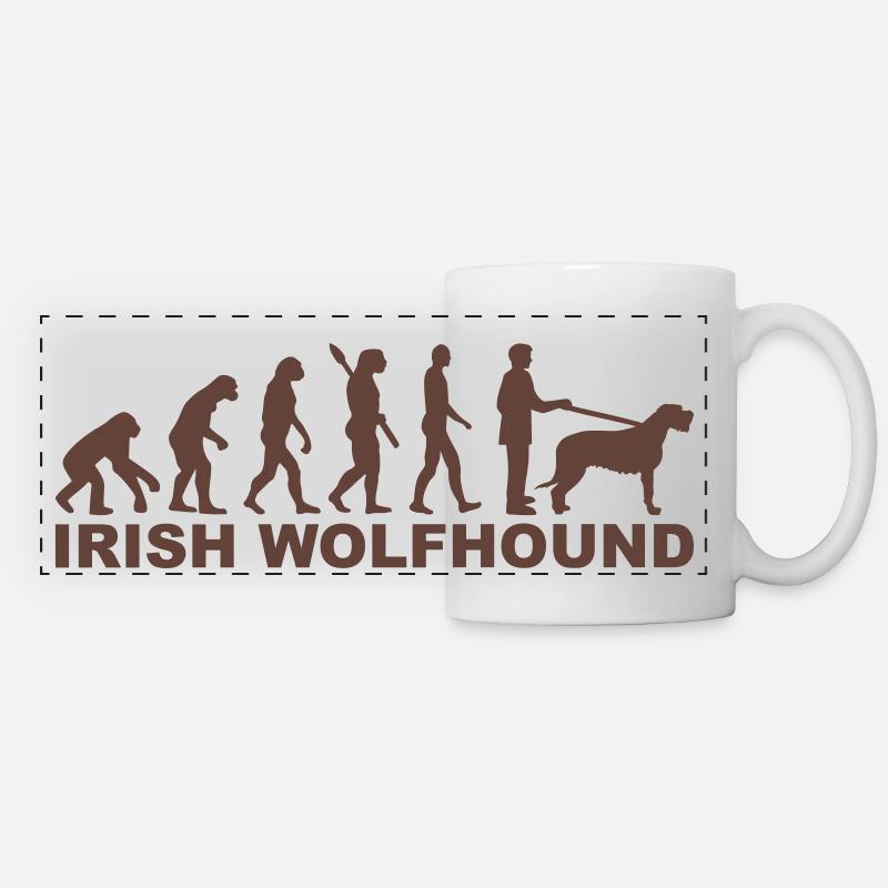 Irish Wolfhound - Mug panoramique contrasté et blanc - blanc