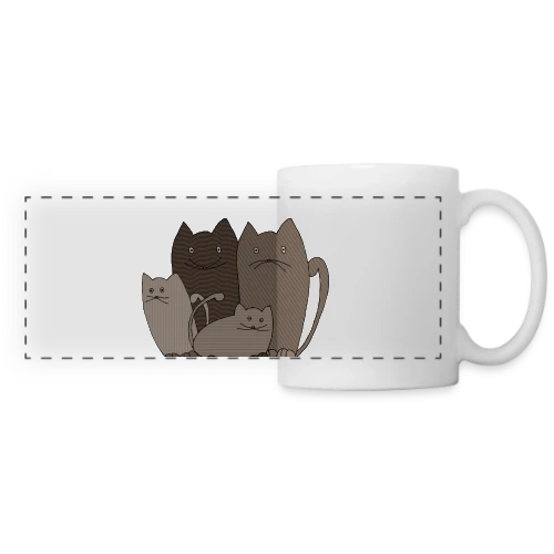 Le Chat Mignon - Mug panoramique contrasté et blanc