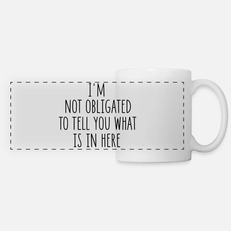 Funny Sarcastic Slogan - Panoramic Mug - white