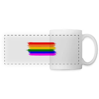 Regenbogen Regenbogenfahne - Panoramatasse - Weiß - Vorne