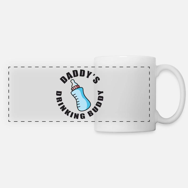 Daddy´s drinking Buddy - Panoramatasse - Weiß