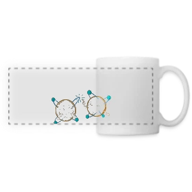 Maquette de Mug panoramique contrasté et blanc « Science pour Tous » à imprimer et personnaliser