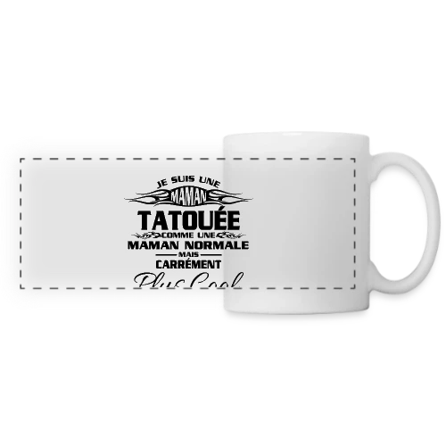 Maman Tatouée Tendance - Mug panoramique contrasté et blanc