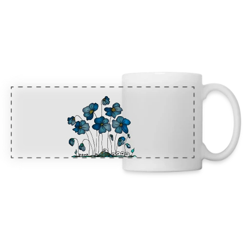 Harmonie Florale - Mug panoramique contrasté et blanc