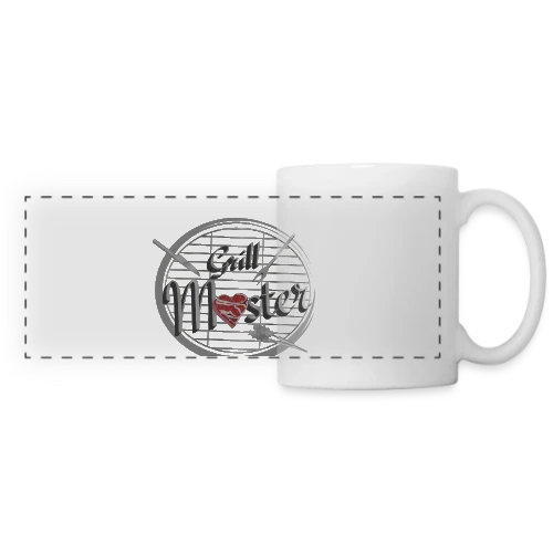 Maître du Grill Cœur - Mug panoramique contrasté et blanc