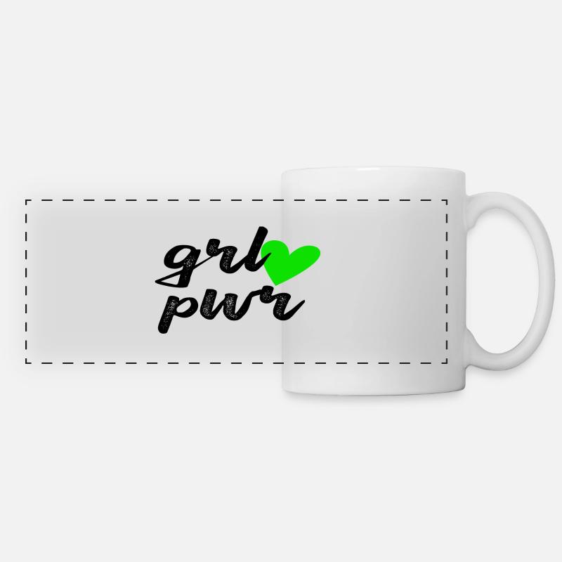 Grl Pwr - Panoramatasse - Weiß