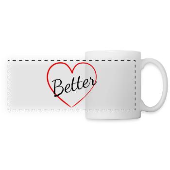 Mieux ensemble1 - Mug panoramique contrasté et blanc - blanc - Devant