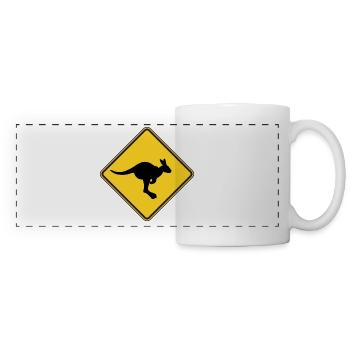 Australia Wallaby's Road Sign Shield Gift Shirt - Panoramic Mug - white - Front