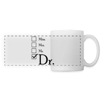 Dr docteur cadeau - Mug panoramique contrasté et blanc - blanc - Devant