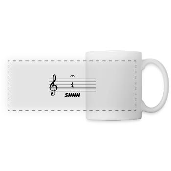 Shhh Quarter Rest Pause Musik Geschenk - Panoramatasse - Weiß - Vorne