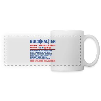 Buchhalter Beruf Steuer Spruch Geschenk - Panoramatasse - Weiß - Vorne