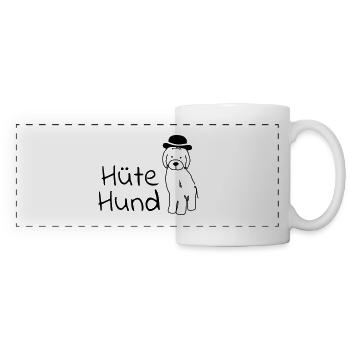 Hütehund schwarz/weiß - Panoramatasse - Weiß - Vorne