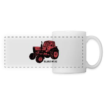 Belarus mts Traktor Landwirt Geschenk - Panoramatasse - Weiß - Vorne