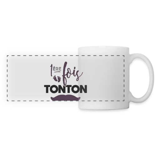 Tonton Première Fois : La Fierté Assumée - Mug panoramique contrasté et blanc