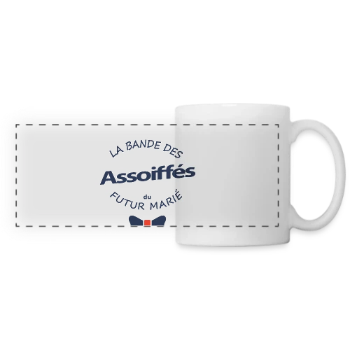 La Bande des Assoiffés du Marié - Mug panoramique contrasté et blanc