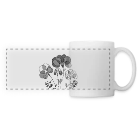 Maquette de Mug panoramique contrasté et blanc « Art Digital Abstrait 3515 » à imprimer et personnaliser