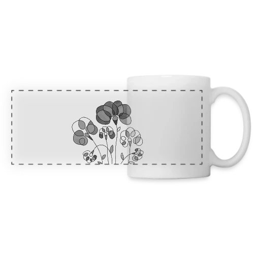 Art Digital Abstrait 3515 - Mug panoramique contrasté et blanc