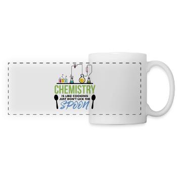 Cadeau de laboratoire flacon chimie chimie - Mug panoramique contrasté et blanc - blanc - Devant