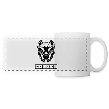 Cadeau du festival Gaber Dog Raver Party - Mug panoramique contrasté et blanc - blanc - Devant