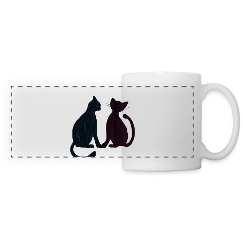 Amour Félin - Mug panoramique contrasté et blanc