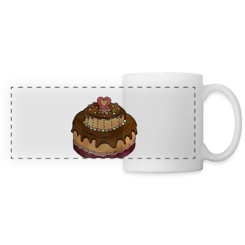 Gâteau Festif - Mug panoramique contrasté et blanc