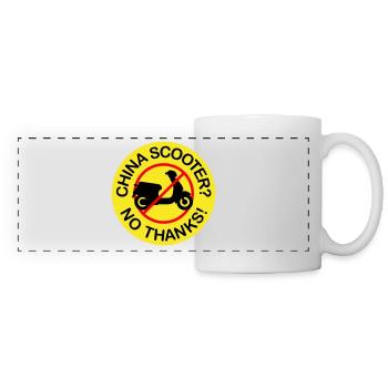 China Scooter? No Thanks! (3-color) - Panoramic Mug - white - Front