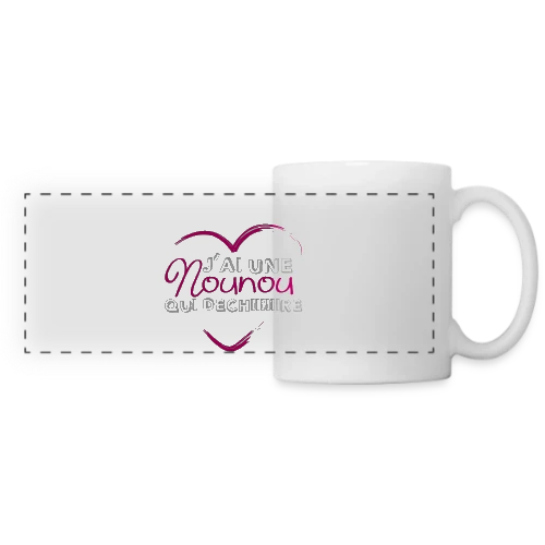 La Nounou qui Déchire - Mug panoramique contrasté et blanc