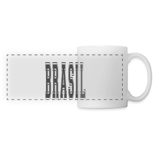 Fierté Brésilienne Football - Mug panoramique contrasté et blanc
